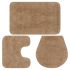 Set covorașe de baie, 3 piese, portocaliu, textil GartenMobel Dekor