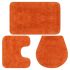 Set covorașe de baie, 3 piese, portocaliu, textil GartenMobel Dekor