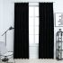 Draperii opace, 2 buc., negru, 140x225 cm, catifea, cu cârlige GartenMobel Dekor