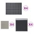 Set de prosoape, 12 buc., negru, bumbac GartenMobel Dekor