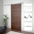 Set piese pentru ușă glisantă, argintiu, 183 cm oțel inoxidabil GartenMobel Dekor