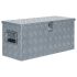 Cutie de depozitare, argintiu, 90x47x33,5 cm, aluminiu GartenMobel Dekor