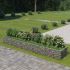Strat înălțat gabion, 180 x 50 x 50 cm, oțel galvanizat GartenMobel Dekor