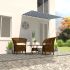 Copertină retractabilă, albastru și alb, 300 x 150 cm GartenMobel Dekor