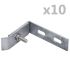 Conector de colț de perete, 10 seturi, argintiu GartenMobel Dekor