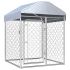Padoc pentru câini de exterior cu acoperiș, 200 x 100 x 125 cm GartenMobel Dekor