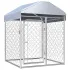 Padoc pentru câini de exterior cu acoperiș, 200 x 100 x 125 cm GartenMobel Dekor