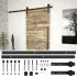 Set feronerie pentru uși glisante SKIEN, negru, 200 cm, oțel GartenMobel Dekor