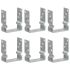Ancore de gard, 12 buc., argintiu, 12x6x15 cm, oțel galvanizat GartenMobel Dekor