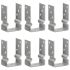 Ancore de gard, 12 buc., argintiu, 12x6x15 cm, oțel galvanizat GartenMobel Dekor