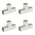 Conectori de grindă, formă T, 4 buc, 71x71 mm, metal galvanizat GartenMobel Dekor