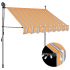 Copertină retractabilă manual cu LED, portocaliu & maro, 350 cm GartenMobel Dekor