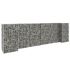 Jardinieră gabion în formă de H, 260 x 40 x 80 cm, sârmă oțel GartenMobel Dekor