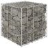 Strat înălțat cub gabion, 50 x 50 x 50 cm, sârmă de oțel GartenMobel Dekor
