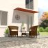 Copertină retractabilă, albastru și alb, 300 x 150 cm GartenMobel Dekor