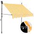 Copertină retractabilă manual cu LED, portocaliu & maro, 350 cm GartenMobel Dekor