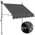 Copertină retractabilă manual cu LED, portocaliu & maro, 350 cm GartenMobel Dekor