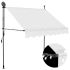 Copertină retractabilă manual cu LED, portocaliu & maro, 350 cm GartenMobel Dekor