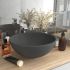 Chiuvetă baie lux verde închis mat 32,5x14 cm ceramică rotund GartenMobel Dekor