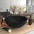 Chiuvetă baie lux verde închis mat 32,5x14 cm ceramică rotund GartenMobel Dekor