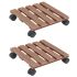Suporturi de plante cu role, 2 buc., gri, 30x30x7,5 cm, WPC GartenMobel Dekor