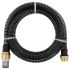Furtun de aspirație cu racorduri din alamă, negru 1,1" 20 m PVC GartenMobel Dekor