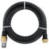 Furtun de aspirație cu racorduri din alamă, negru 1,1" 20 m PVC GartenMobel Dekor