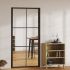 Ușă de interior, negru, 83x201,5 cm, sticlă ESG și aluminiu GartenMobel Dekor