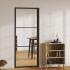 Ușă de interior, negru, 83x201,5 cm, sticlă ESG și aluminiu GartenMobel Dekor