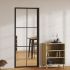 Ușă de interior, negru, 83x201,5 cm, sticlă ESG și aluminiu GartenMobel Dekor