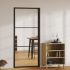 Ușă de interior, negru, 83x201,5 cm, sticlă ESG și aluminiu GartenMobel Dekor