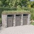 Perete gabion pentru pubela gunoi 192x91x120 cm fier galvanizat GartenMobel Dekor