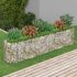 Strat înălțat gabion, 600x100x100 cm, fier galvanizat GartenMobel Dekor