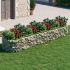 Strat înălțat gabion, 600x100x100 cm, fier galvanizat GartenMobel Dekor