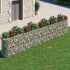 Strat înălțat gabion, 600x100x100 cm, fier galvanizat GartenMobel Dekor