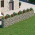 Strat înălțat gabion, 600x100x100 cm, fier galvanizat GartenMobel Dekor