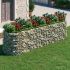 Strat înălțat gabion, 600x100x100 cm, fier galvanizat GartenMobel Dekor