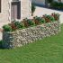 Strat înălțat gabion, 600x100x100 cm, fier galvanizat GartenMobel Dekor