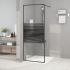 Paravan de duș walk-in negru 115x195 cm sticlă ESG transparentă GartenMobel Dekor