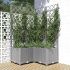 Jardinieră de grădină cu spalier, alb, 120x40x136 cm PP GartenMobel Dekor