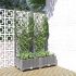 Jardinieră de grădină cu spalier, alb, 80x40x121,5 cm, PP GartenMobel Dekor