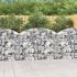 Coș gabion arcuit, 100x30x200/220 cm, fier galvanizat GartenMobel Dekor