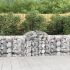Coșuri gabion arcuite 9 buc, 400x30x180/200 cm, fier galvanizat GartenMobel Dekor