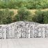 Coșuri gabion arcuite 9 buc, 400x30x180/200 cm, fier galvanizat GartenMobel Dekor