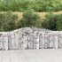 Coșuri gabion arcuite 9 buc, 400x30x180/200 cm, fier galvanizat GartenMobel Dekor