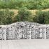 Coșuri gabion arcuite 9 buc, 400x30x180/200 cm, fier galvanizat GartenMobel Dekor