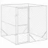 Padoc de exterior pentru câini argintiu 2x2x2 m oțel galvanizat GartenMobel Dekor