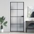 Ușă de interior alb 93x201,5 cm sticlă securiz. / aluminiu slim GartenMobel Dekor