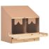 Cuibar găini cu 3 compartimente, 96x40x45 cm, lemn masiv pin GartenMobel Dekor