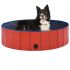 Piscină pentru câini pliabilă, roșu, 120 x 30 cm, PVC GartenMobel Dekor